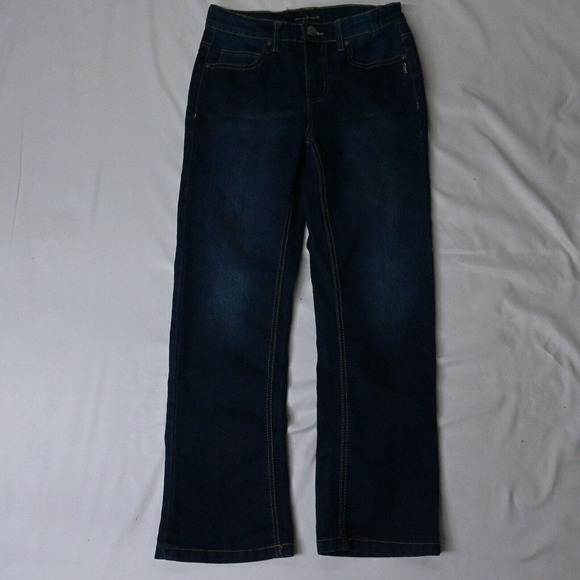 Silver Boys 8‎ Zane Bootcut Dark Wash Stretch Denim Jeans - Picture 1 of 5